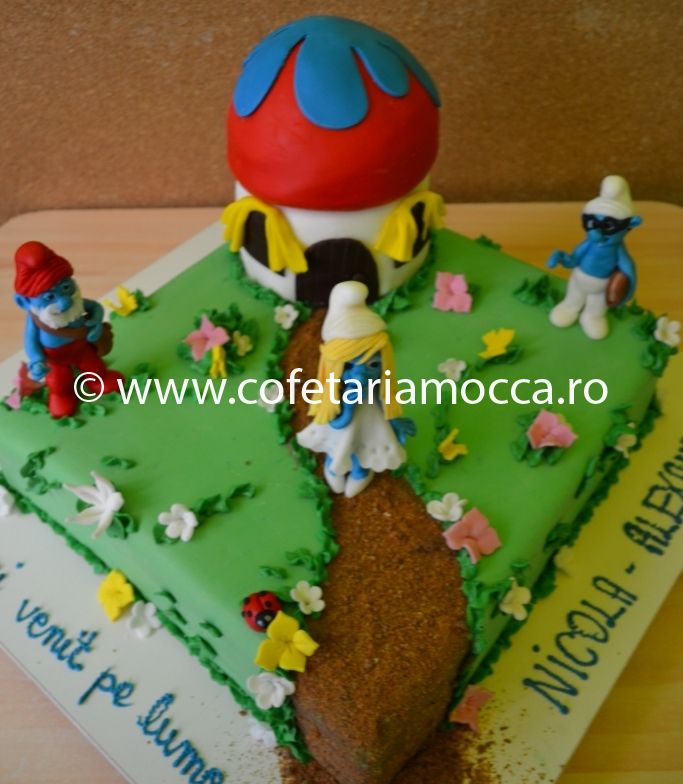 Tort aniversar strumf, the smurfs oradea (280)