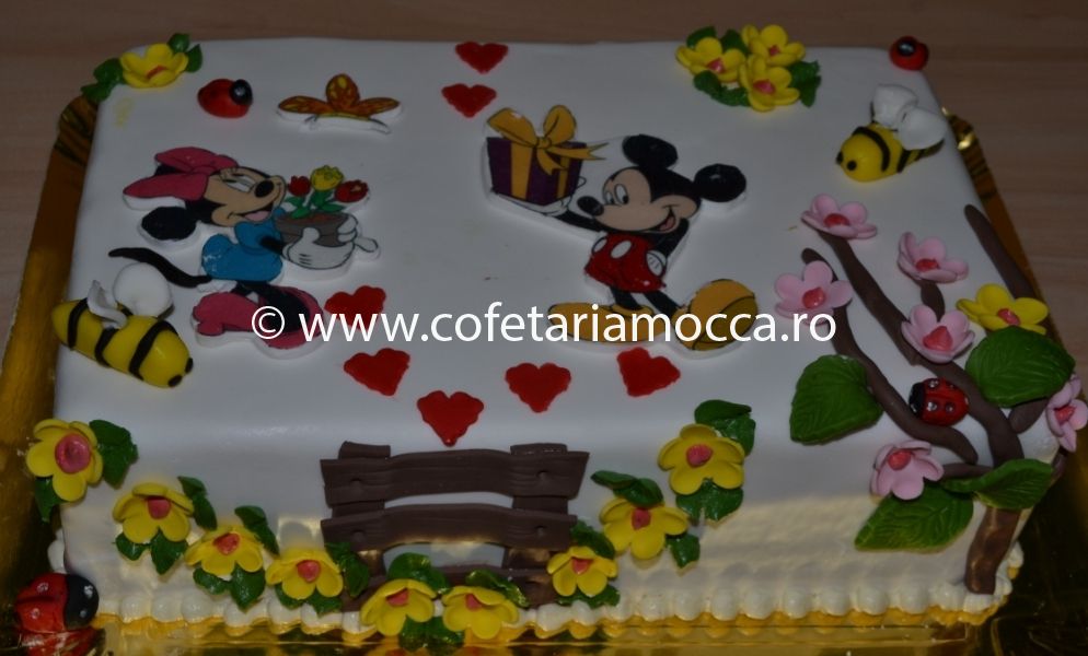 Tort Mickey Si Minnie Mouse Cod 163 A Cofetăria Sweet Mocca Oradea
