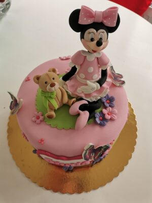 Tort fetite Minnie in Roz -COD 447